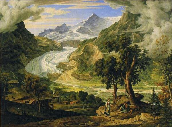  Grindelwald Glacier in the Alps.